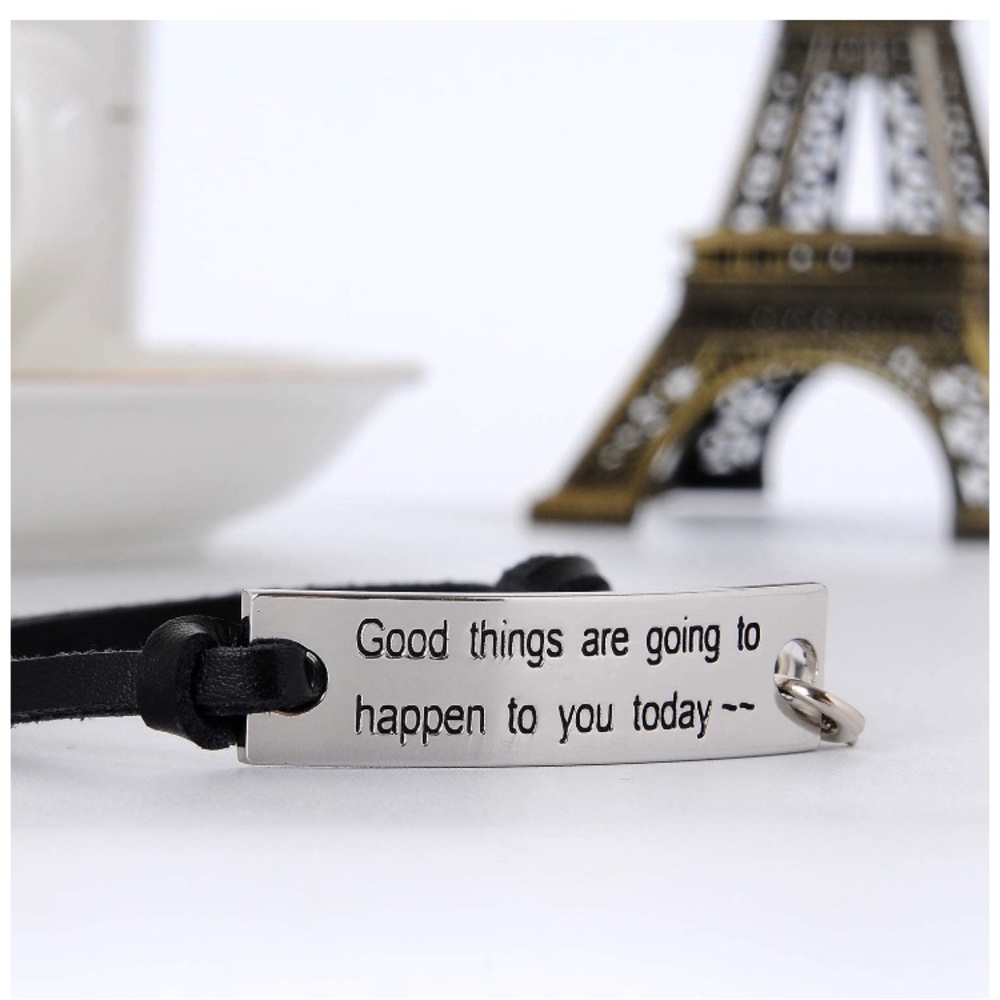 Inspirational Leather Bracelet